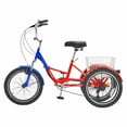 thumbnail image 3 of Choco Moon 20-Inch 7-Speed Folding Tricycle, Carbon Steel 3 Wheel Cruiser Bike, Large Basket, Adjustable Seat, Perfect for Women, Men, Seniors, Shopping & Picnics, 3 of 11