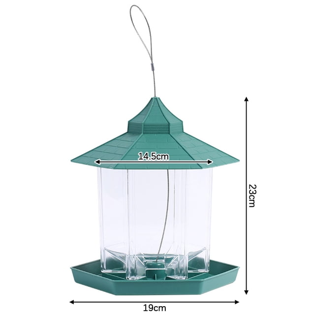 Alimentador Colgante Para Pájaros Salvajes, Comederos Para Pájaros Al Aire Libre, Contenedor De Comida, Comedero Para Pájaros Gazebo Para Decoración De Jardín Y Niños Yuarrent HA023519-00