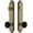 Vintage Brass, variant on Grandeur 854176 Arc Solid Brass Rose Tall Plate Single Cylinder Keyed Entry Door Knob Set