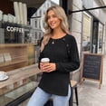 thumbnail image 6 of SUNBS Long Sleeve Shirts for Women Casual Tunic Tops Crewneck Dressy Blouse Trendy Clothes, 6 of 9