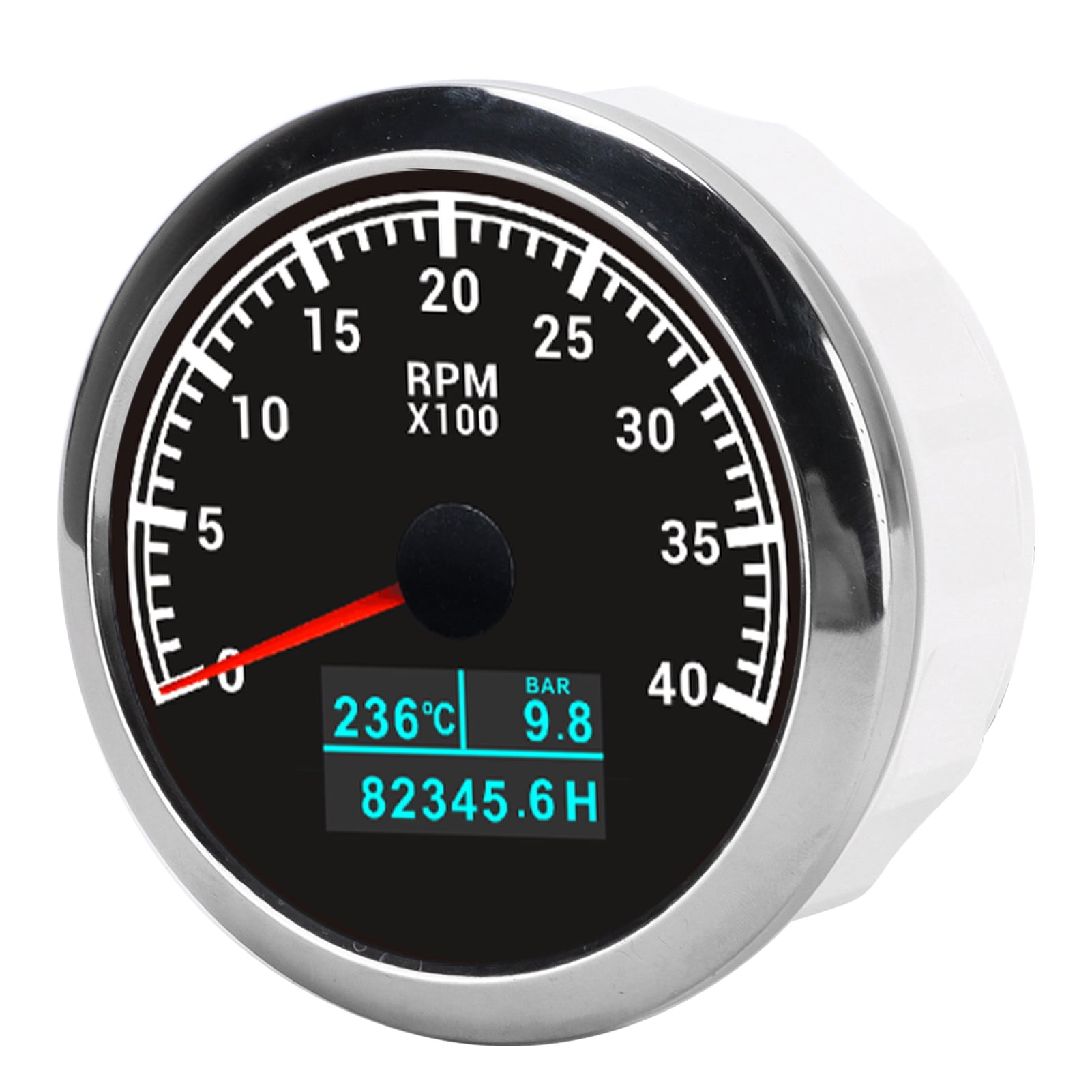 RPM Tachometer, Pointer Tachometer Oil Pressure 3 In 1 Multifunction
