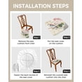 thumbnail image 6 of Dining Room Chair Seat Covers, Live Simply Laugh Often Love Deeply Bird Flowers Vintage Farmhouse Decor Removable Stretch Chair Seat Cushion Slipcovers Protector for Holiday Party, Set of 4, 6 of 6