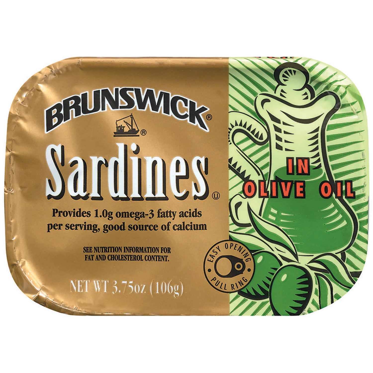 Brunswick Sardines in Olive Oil 3.75oz by Bumble Bee Foods, LLC