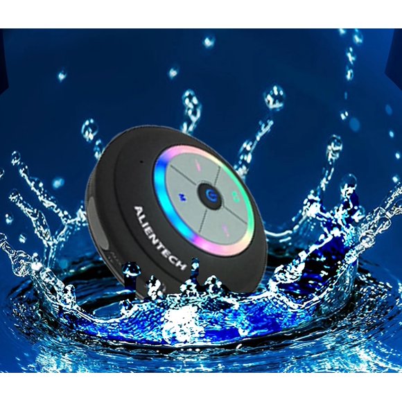 SDES-Waterproof Bluetooth Speaker with RGB Lights,Waterproof/Water Resistent Wirless Shower Speaker,Compatible with All Bluetooth Device's