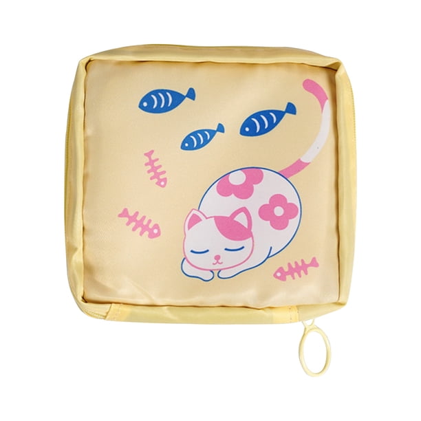 Yhmxh Organizadores y almacenamiento Bonita bolsa para guardar toallas sanitarias, monedero portátil de viaje, bolsa para guardar tampones para estudiantes. Almacenamiento de ducha