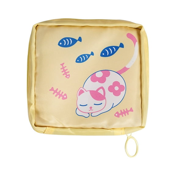 Tgbvmt Cute Sanitary Napkin Storage Bag, Portable Tampon Organizer for Women, Travel Coin Purse, Compact, Stylish, Zipper Closure for Easy Access, Ideal for Period Pads and Personal Items
