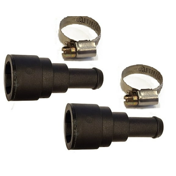 (SET OF TWO) UPGRADED Stronger than OEM Heater Core Coolant Hose Connector FITS: 1998-2014 Chevrolet Silverado/GMC Sierra 1500 2500 3500 Tahoe Suburban Cadillac Escalade Yukon Avalanche Express/Savana