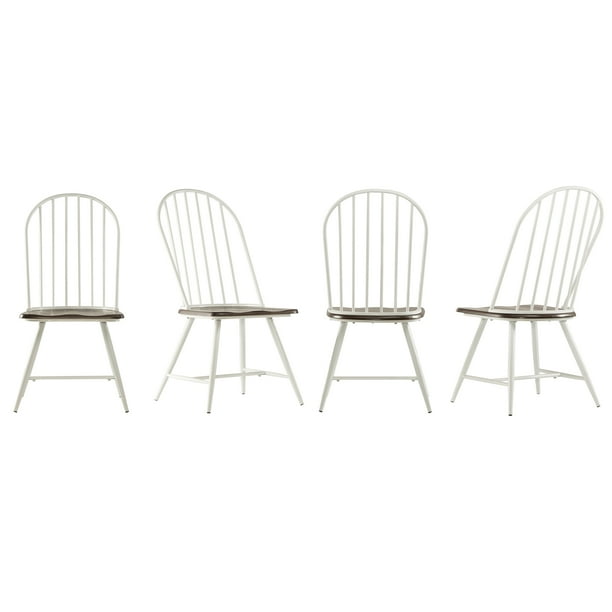 Weston Home Dining Chair Set Of 4 White And Oak Com Weston Home Dining Chair Set Of 4, New Haven Dining Table And 6 Windsor Side Chairs