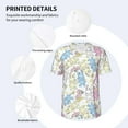 thumbnail image 3 of Rateoe Cartoon Bunny Pattern Men’s Baseball Short Sleeve Polo Shirt, Midweight Men's Shirt Golf Shirt Polo Shirts Quick Dry Short-Medium, 3 of 7