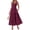 Burgundy, variant on Women's Spring Boho Spaghetti Strap Dress Casual Sleeveless Smocked A Line Beach Sundress Long Maxi Dresses