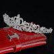 thumbnail image 2 of Bridal Princess Austrian Crystal Tiara Wedding Crown Veil Hair Accessory Silver, 2 of 4