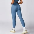 thumbnail image 3 of Pantalones de Yoga acanalados para mujer, mallas deportivas de cintura alta con realce, mallas superelásticas para entrenamiento de gimnasio, pantalones para correr, 3 of 5