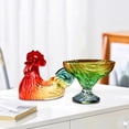 thumbnail image 4 of Colorful Stained Glass Rooster-Shaped Candy Jar with Lid, Decorative Storage Container for Dried Fruit and Snacks, Handcrafted Home Decor Accent for Living Room and Kitchen, 4 of 6