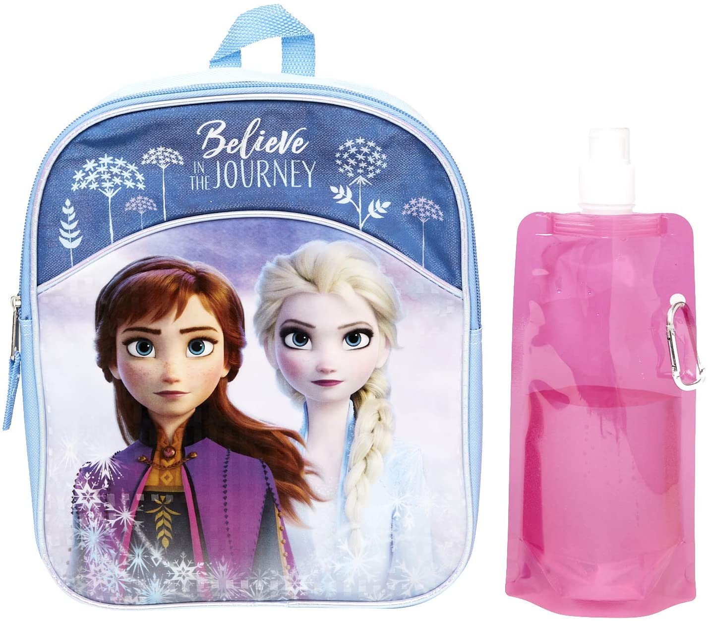 Disney Frozen Backpack Combo Set - Frozen 2 Anna & Elsa 3 Piece Mini Backpack Set - Backpack, Water Bottle And Carabina Anna And Elsa Mini - image 1 of 4