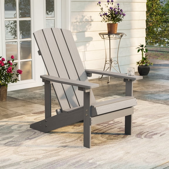 CHYVARY 1 Peak Adirondack Chair, Fire Pit Outdoor Patio Furniture,Gray