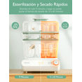 thumbnail image 3 of Momcozy Esterilizador Eléctrico De Biberones Grandes 3 Capas, Esterilizador Universal De Biberones Y Accesorios Para Extractores Leche, Pantalla Táctil Y Apagado Auto, 3 of 8