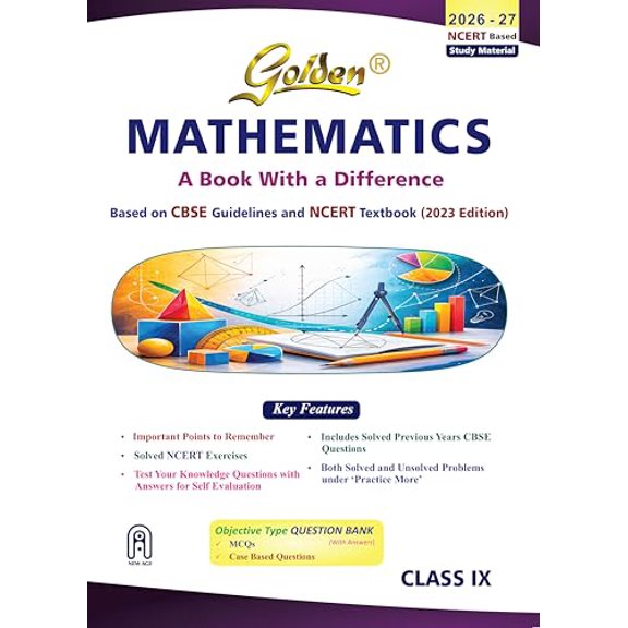 Pre-Owned Golden Mathematics: (With Sample Papers) A Book With A Difference Class-9 (For 2021 Cbse Final Exams), 9788122437638, 812243763X, Paperback,