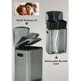 10 Gallon Stainless Steel Dual Compartment Trash Can with Removable