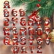 thumbnail image 1 of Adornos navideños, regalos navideños, paquete de 26 adornos navideños con el alfabeto de gorro y barba de Papá Noel, adornos colgantes festivos, colgante con letra inglesa de anciano con barba, 1 of 9