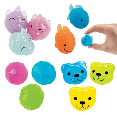 Shaped Bouncy Ball Assortment Bulk 48 Pc