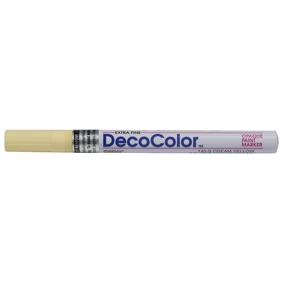 Marvy Uchida Extra Fine Line Opaque Paint Markers, Cream Yellow, Sold Individually