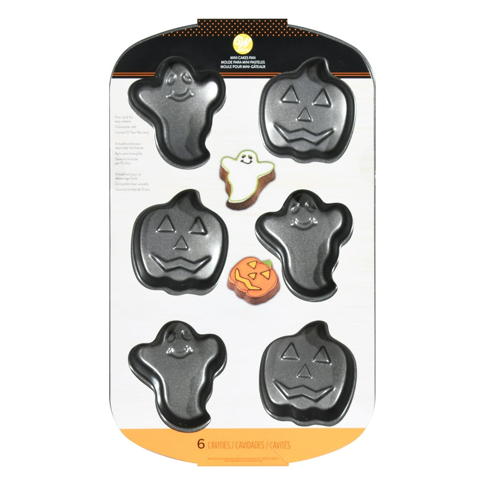 Wilton Halloween Ghost and Pumpkin Mini Cake Pan, 6Cavity Walmart