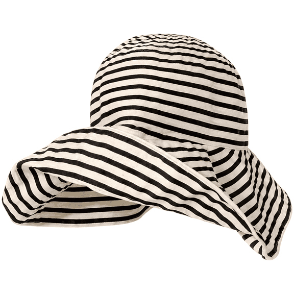 Striped Sun Bucket Hat for Women, Wide 2.8 in Brim Sun Protection, Adjustable for Outdoor Beach Travel