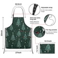 thumbnail image 7 of Dark Green Christmas Tree Pattern Apron-Garden Aprons for Women with Pockets-Cotton Linen Waterproof Kitchen Cooking Gardening Aprons Adjustable for Kitchen,Cooking,BBQ and Salon 33"x27", 7 of 7