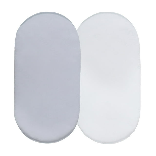 Baby Care for Bassinet Crib Sheet Set 2-Pack for Pram Cradle Changing Satin Fitted Sheets 2PCS