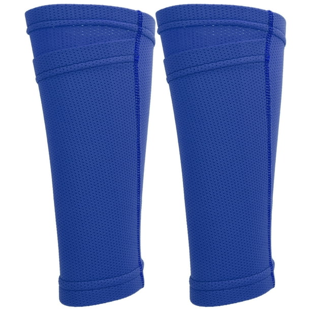 Lot De 2 Paires Chaussettes Protège-Tibias Football – Manchons Compression Respirants Avec Poches, Enfant & Adulte
