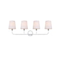 thumbnail image 2 of Living District Colson 4-Light Metal & Fabric Bath Sconce in Chrome/White, 2 of 5