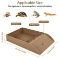 thumbnail image 3 of Tortoise Bathing Basin Small Size, Terracotta Feeding Water Bowl With Terraced Design, For Box Turtles Semi - Aquatic Turtles Grass Turtles Reptiles Lizards - Light Brown, 3 of 7