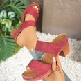 thumbnail image 7 of Ticikt Heel Solid Color Strap Sandals Elegant Summer Dressy Casual Comfortable Footwear, 7 of 7