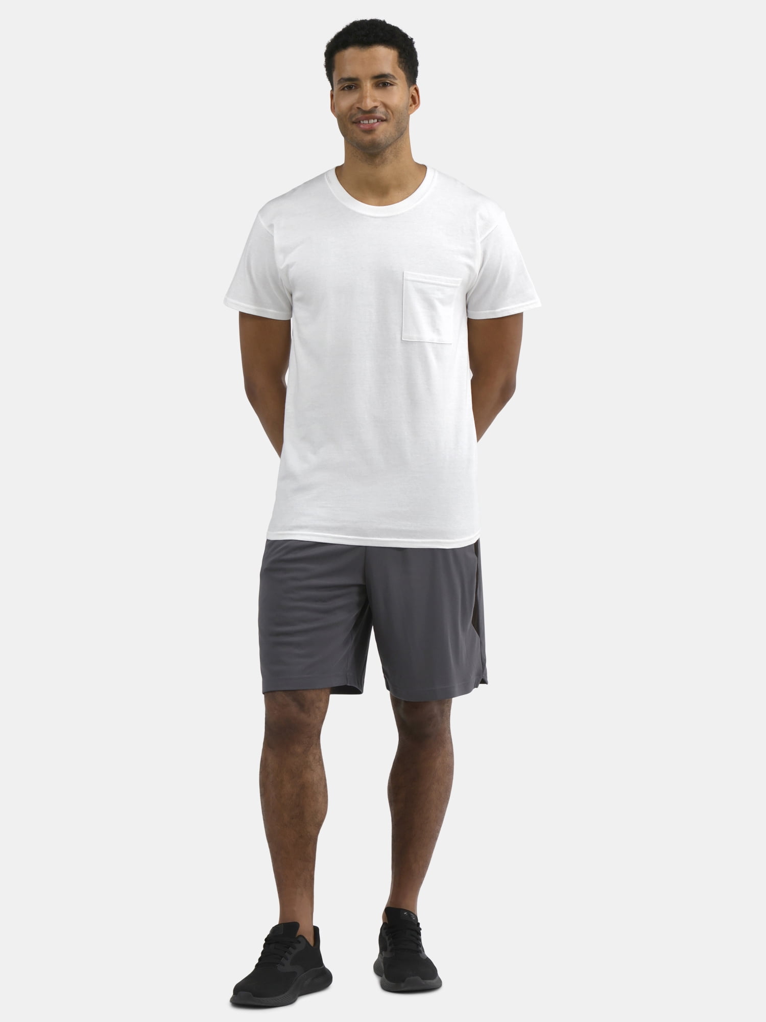 Athletic Works Men's and Big Men's Cotton Pocket Tee, Sizes XS-5XL and Tall Sizes