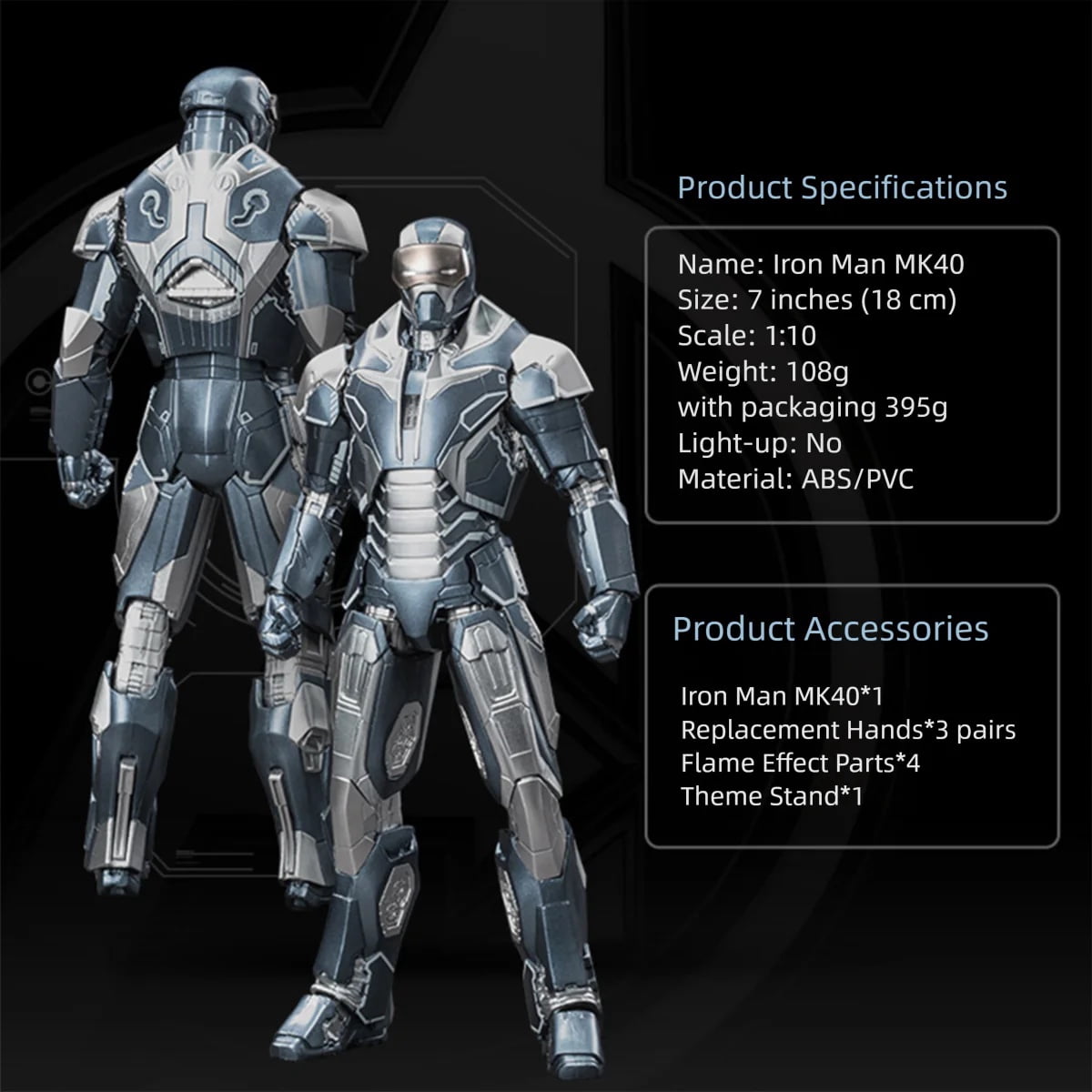 ZD Toys 1/10 Scale Iron Man MK40 Shotgun Collector action figure