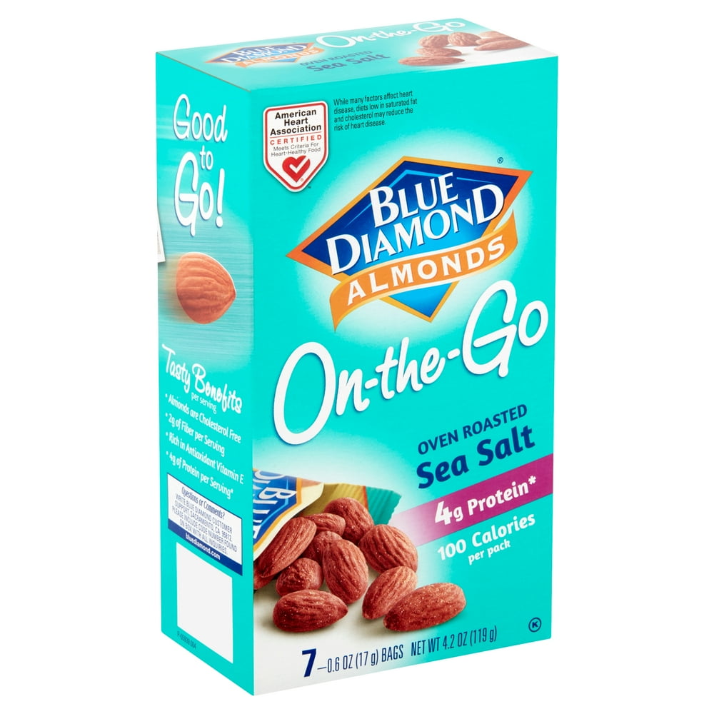 Blue Diamond Almonds OntheGo Oven Roasted Sea Salt Almonds, 0.6 oz, 7