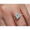 thumbnail image 4 of solitaire jewels 3.5CT Radiant Moissanite Hidden Halo Engagement Ring For Women, 14K Rose Gold, 4 of 6