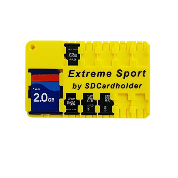 Extreme Sport - It Floats !!! Micro SD Card Case, Holder, Organizer Credit Card Size Storage Device
