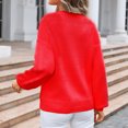 thumbnail image 5 of Tiweut Women Valentines Sweater Bow Print Oversized Crewneck Sweaters Valentine’S Day Outfit Valentine Apparel 2025 Fashion Top,Red,M, 5 of 6