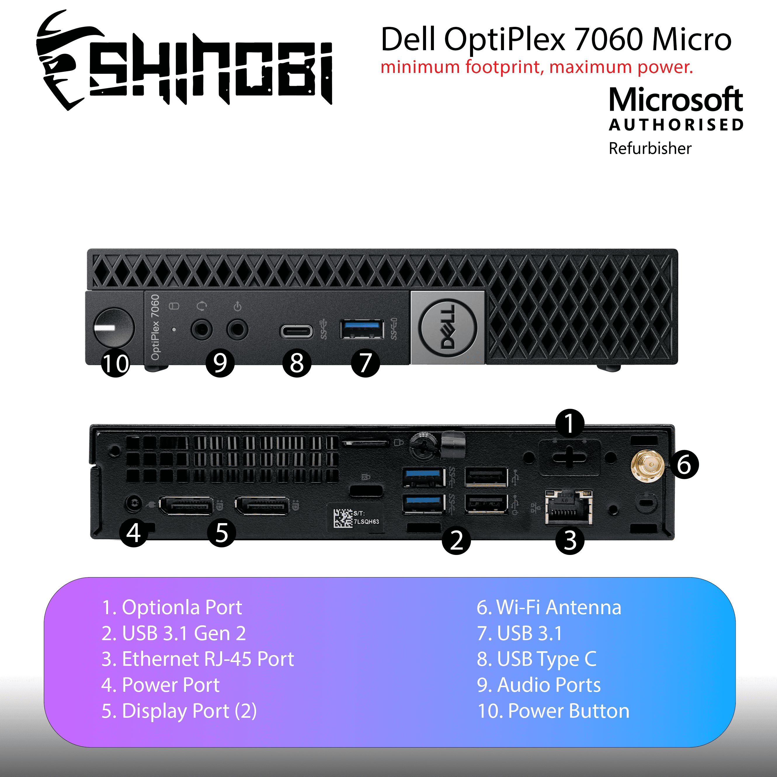 Restored Dell OptiPlex 7060 Micro PC | Intel Core i5-8500T | 16GB RAM | 512GB NVME | Windows 11 Pro | Built in AX210 Wi-Fi+ BT | Mini Desktop Computer (Refurbished)