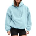 thumbnail image 2 of Pet Sling Hoodie for Women, Ultra-Soft Warm Pet Pouch Hoodies with Pocket Front Carry Pouch for Small Dogs and Cats Sky Blue L, 2 of 7