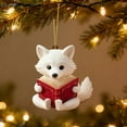 thumbnail image 3 of Fwttom Natural Animal Theme Christmas Ornaments - Cute Little Creature Hanging Christmas Tree Decorations, 2D Flat Small Accessories Xmas Holiday Decor, 3 of 6