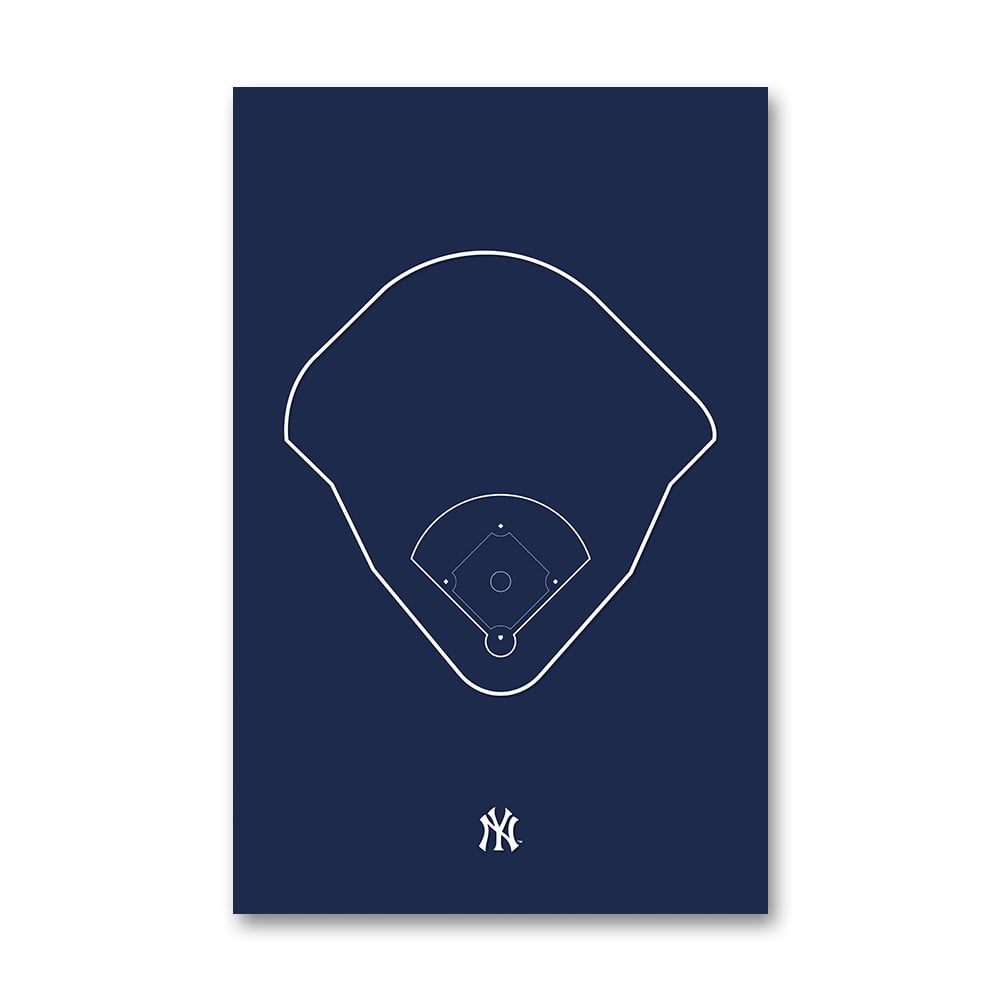 New York Yankees Yankee Stadium 11" x 17" Ballpark Outline Art Poster ...
