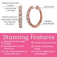 thumbnail image 2 of Cate & Chloe Claire 18k Rose Gold Plated 20mm Hoop Earrings with Swarovski Crystals Gift for Women, 2 of 10
