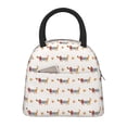 thumbnail image 1 of Honeii Sac à Lunch Isolé Imprimé Teckel Chiot Réutilisable avec Poche pour Travail Pique-Nique Voyage, 1 of 6