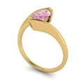 thumbnail image 2 of Solitaire Engagement Ring for Women - 2ct Simulated Pink Diamond in 14K Yellow Gold Promise Ring, 2 of 6
