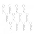 1*18mm R Type Cotter Pin Clips Zinc Plated Retaining Pins Spring Clips