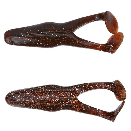 Frog-Shaped 13g Soft Fishing Lure 105mm Ultra-Realistic 5 Dark Red Colors Pack of 2