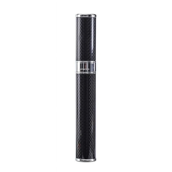 Pure Copper Cigars Box Single Cigar Tube Humidor Moisturizing Portable Metal Cigar Case Travel Outdoor Cigar Accessories for Men (black carbon fiber)