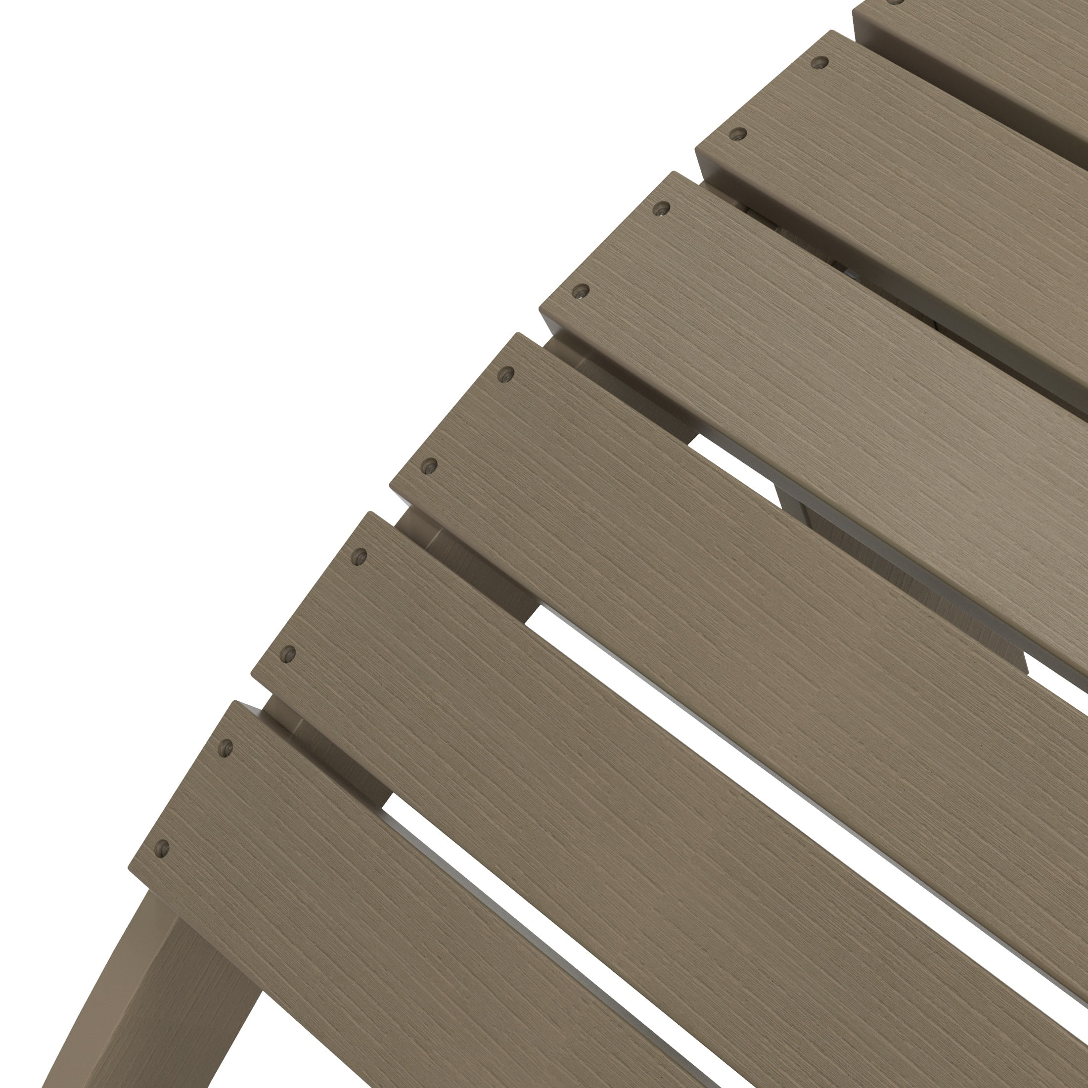 Outdoor Adirondack Chair Folding Ottoman, Taupe